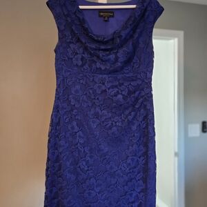 Elegant Blue Lace Dress